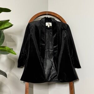 Autres Filles MEDIUM Black Velvet Cinch Sleeve Blazer Jacket